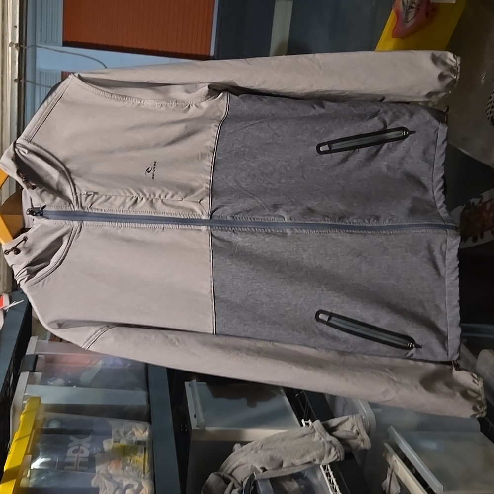 NWT Men's Large Rip Curl Jacket. "Anti-Series Elite Departed ZT Jacket" in Grey